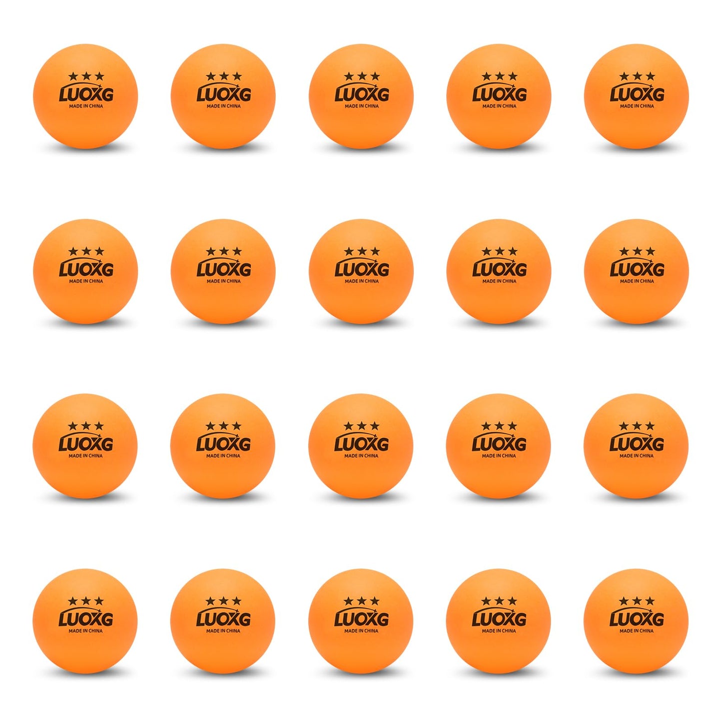 LUOXG Ping Pong Balls, Ping Pong Balls 20 Pack, Orange Table Tennis Balls, 3 Star Table Tennis Balls, Suitable for Beginners and Professionals