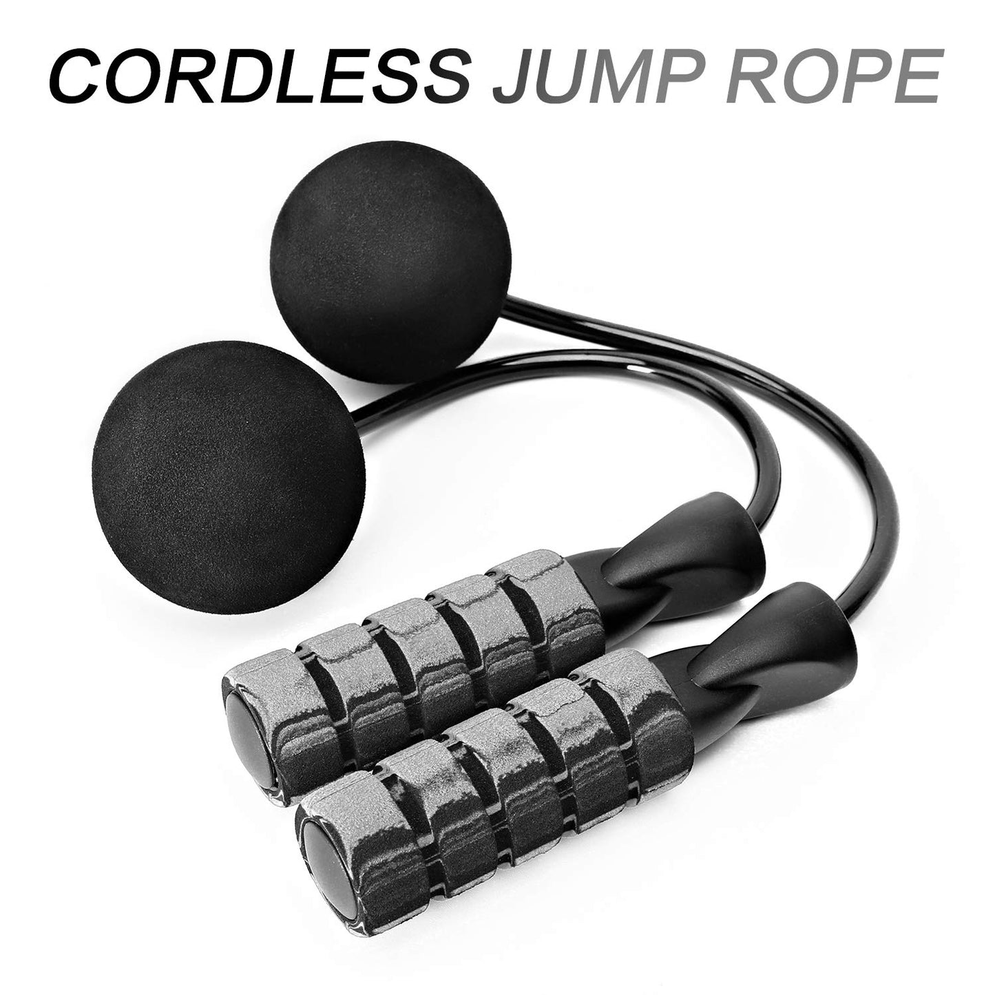 APLUGTEK Jump Rope, Training Ropeless Skipping Rope for Fitness, Adjustable Weighted Cordless Jump Rope for Men Women Kids