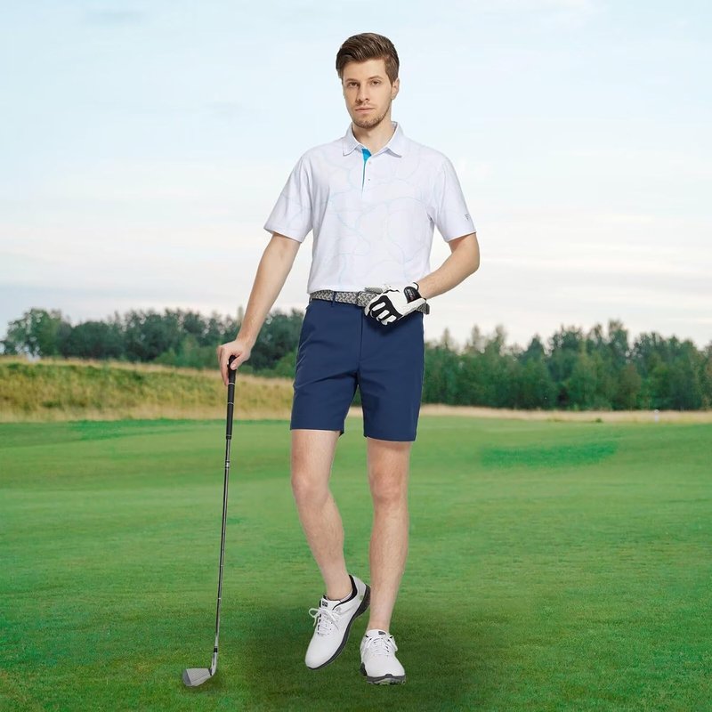 Men's Golf Polo Shirt - Short Sleeve Dry Fit Moisture-Wicking Performance | Stylish Patterns