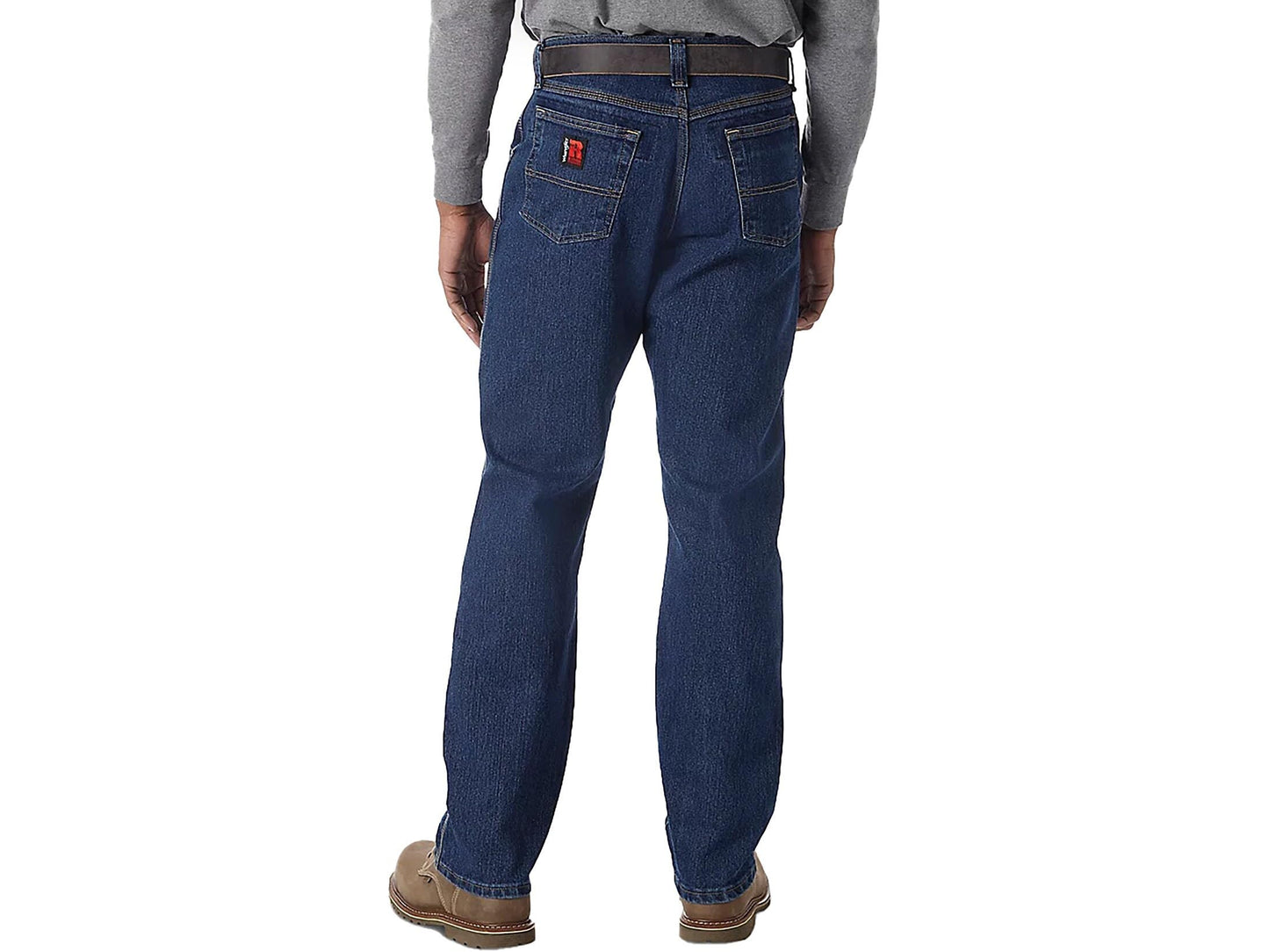 Wrangler Riggs Workwear Mens Five Pocket Jeans, Mid Stone, 38W x 30L US