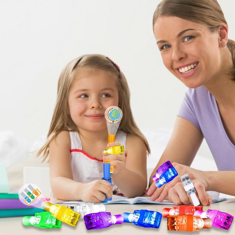 Yizeda Science Theme LED Finger Lights Science Themed Party Favors for Kids Boys Girls Birthday Goodie Bags Stuffers Kids Mad Scientist Party Decorations Back to School Supplies Classroom Prizes
