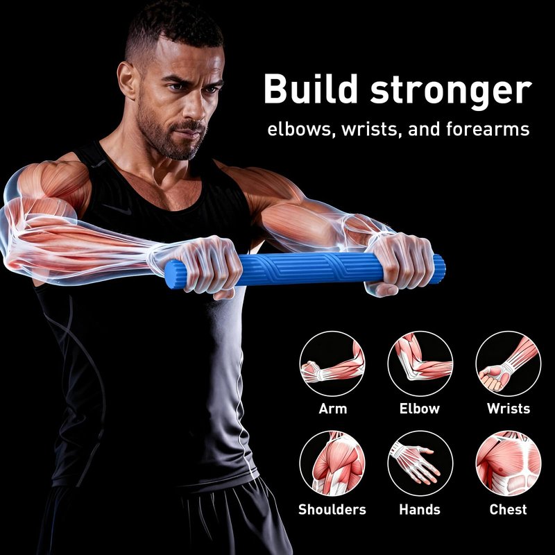 Flex Therapy Bar Flexible Resistance Bar for Physical Therapy,Hand Grip Strengthener for Gym Physical Therapy & Office, Relieves Tendonitis Pain & Improve Grip Strength Yellow