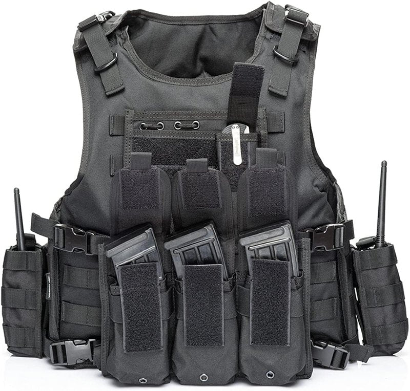 Tactical Airsoft Vest - Adjustable Modular Design for Outdoor Use | Fits Adults