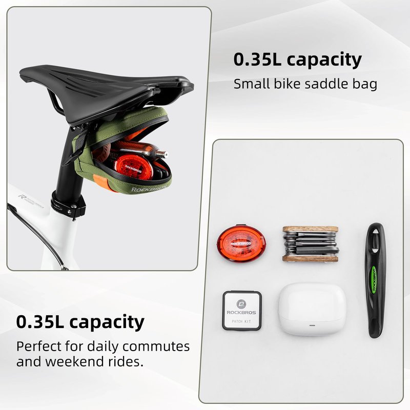 ROCKBROS Bike Saddle Bag - Small, Lightweight and Portable Under Seat Bag for Road Bikes