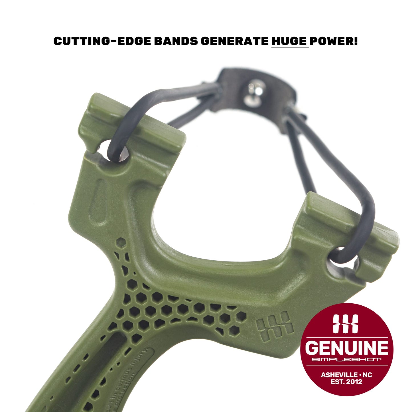 SimpleShot Torque Slingshot with Target, Ammo, and Looped Tube Bands for Professional Target Shooting Precision Sling Shot (Green)