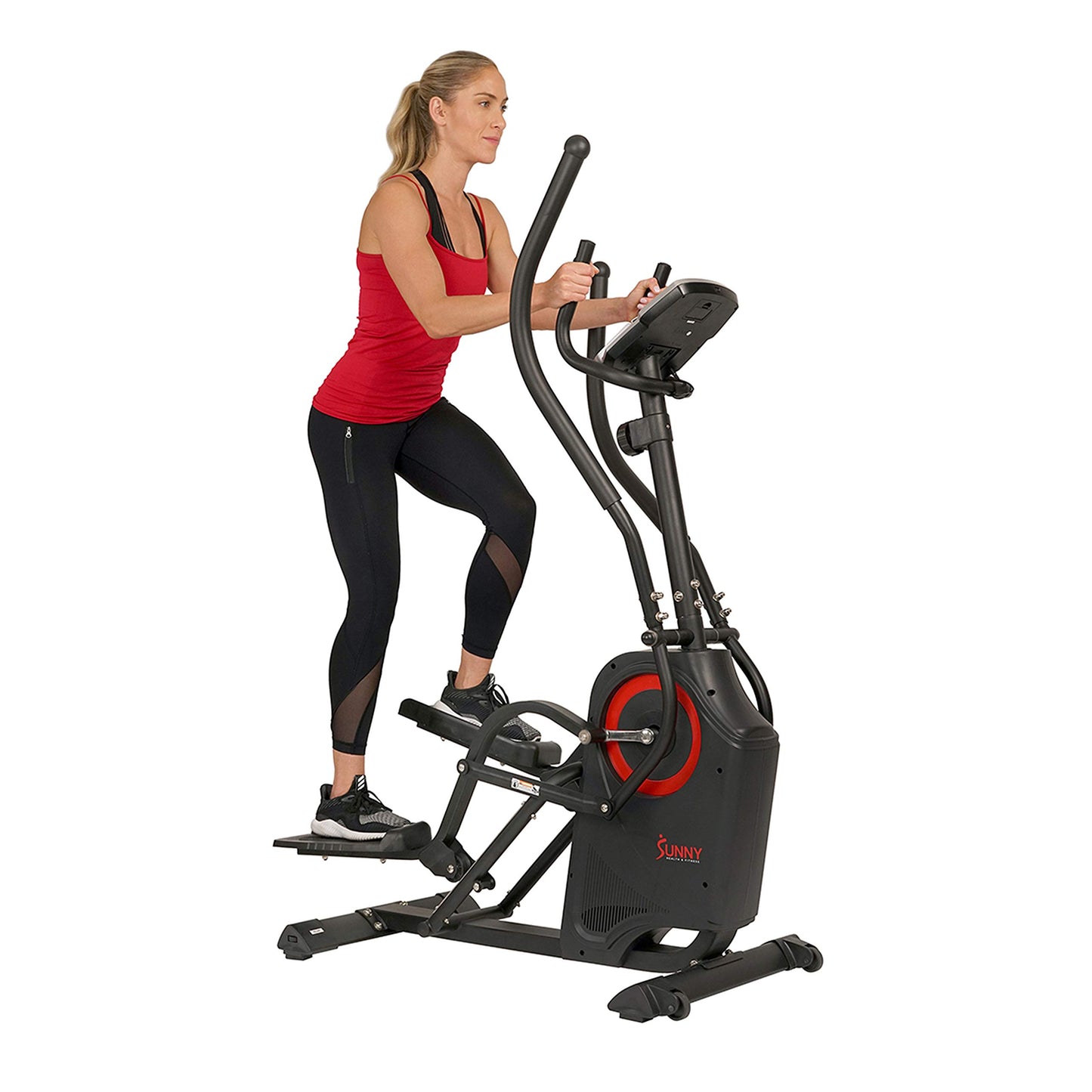 Sunny Health & Fitness Premium Cardio Climber Stepping Elliptical Machine - SF-E3919, Black