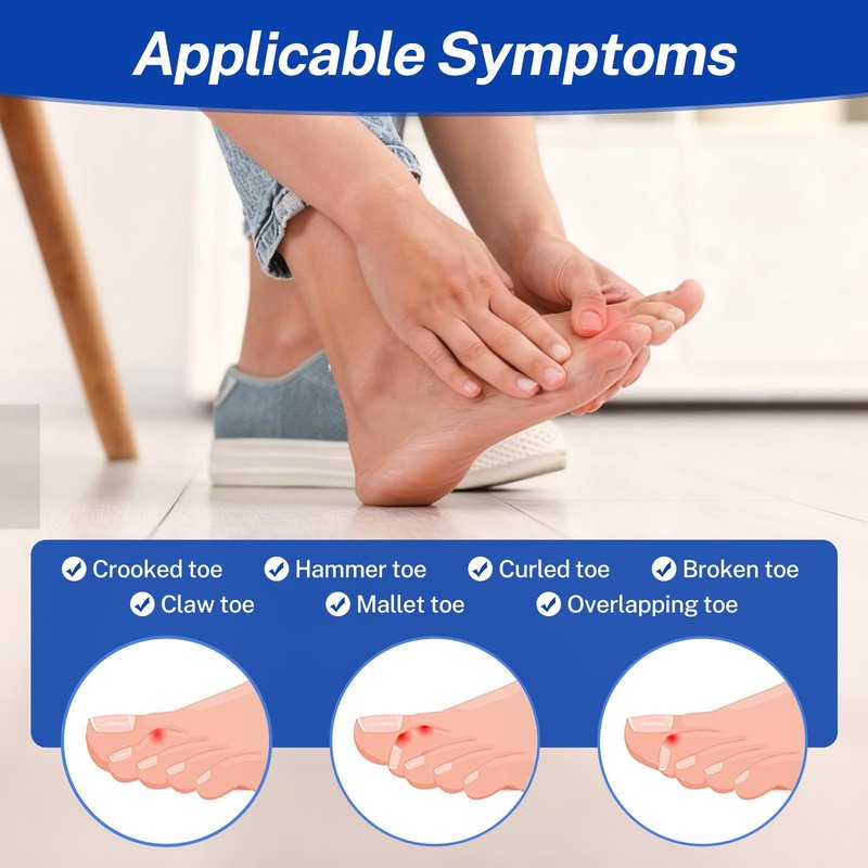 ADLLHO Toe Splint for Broken Toes Support, Toes Brace for Fracture Fixation,Sports Sprains,Injuries, Fracture Toes Protector for Second Toe to Pinky