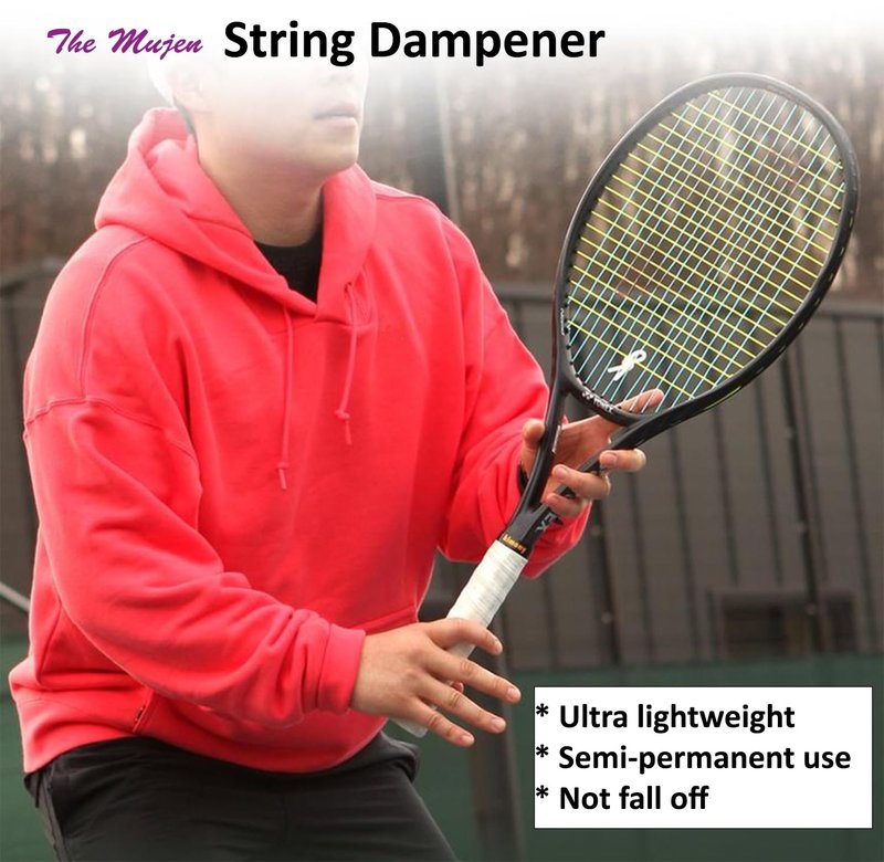 The Mujen Silicone Rubber String Tennis Racket Dampener, 3 Pack Dampeners, Vibration Dampener, Tennis Elbow, Reduce Vibration, Shock Absorber (Pink)
