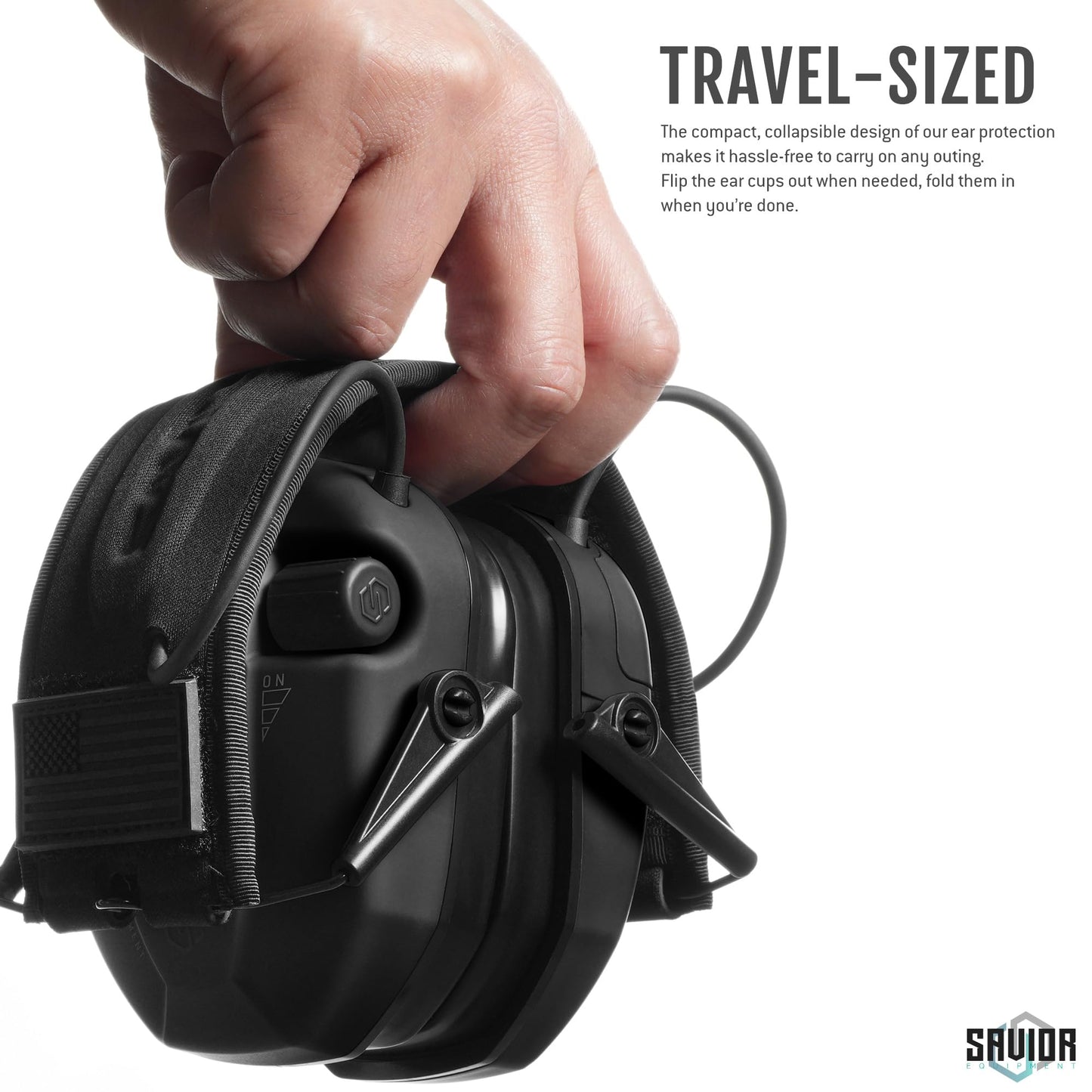 Savior Equipment Apollo Electronic Earmuffs Ear Protection for Shooting w/Soft Gel Ear Pads & Padded Headband, Gray