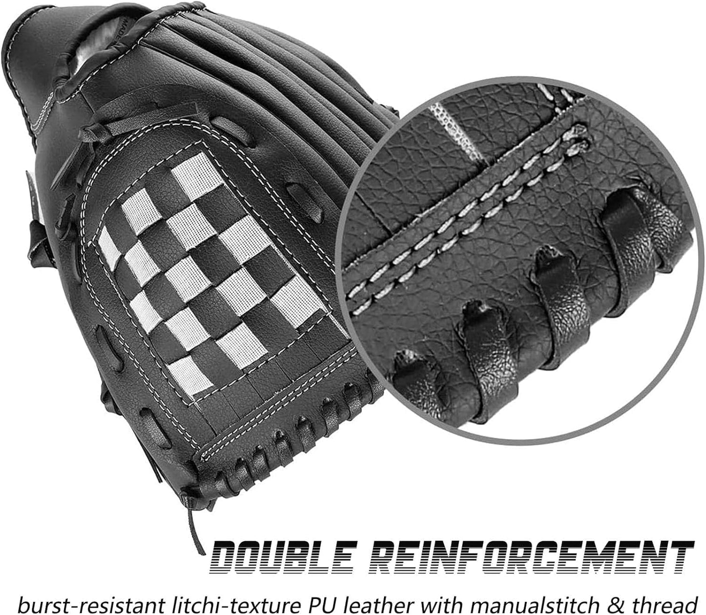 HolyElks Baseball Glove, 10.5-12.5 Inch Training Mitt