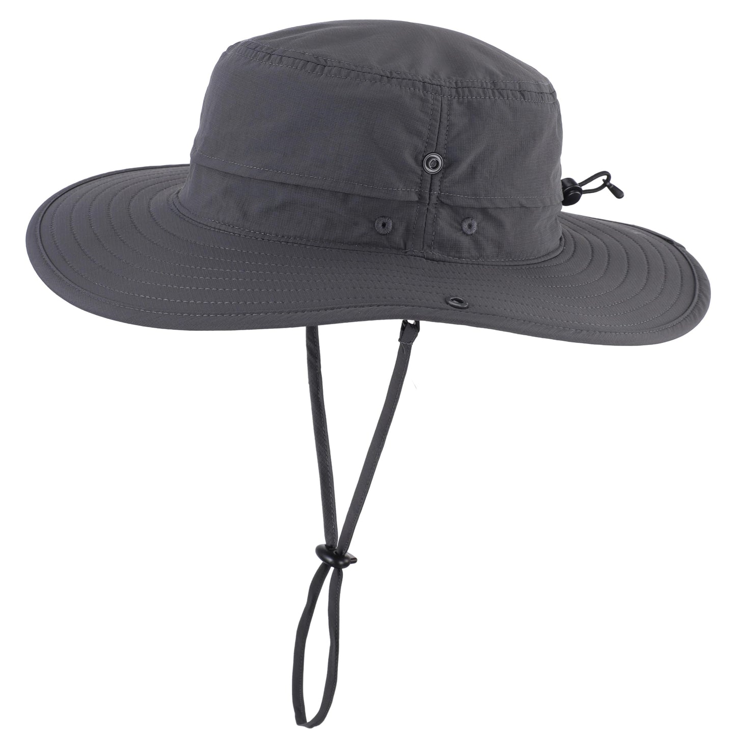 Connectyle Men's Cowboy Sun Hat Wide Brim Fishing Hiking Camping Gardening Hat UV Protection Outdoor Summer Sun Hat Dark Grey