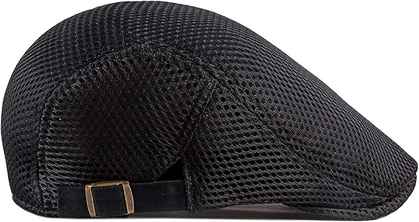 Men's Breathable Mesh Summer Newsboy Cap - Lightweight & Stylish