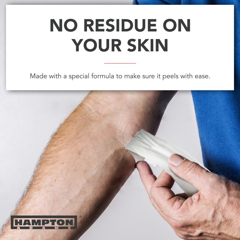 Hampton Adams | As Seen on Shark Tank | Original Bulk Athletic Tape (32-Pack) | 45 ft Rolls | NO Sticky Residue & Easy to Tear | Perfect for Sports Athletes, Trainers & First Aid Injury Wrap (White)