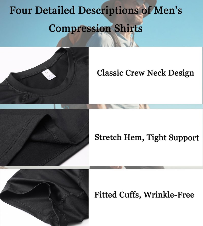 OVIYEGAIN 2 Pack Mens Short Sleeve Compression Shirt Athletic Sports Base Layer T-Shirts Workout Fitness Tops for Men