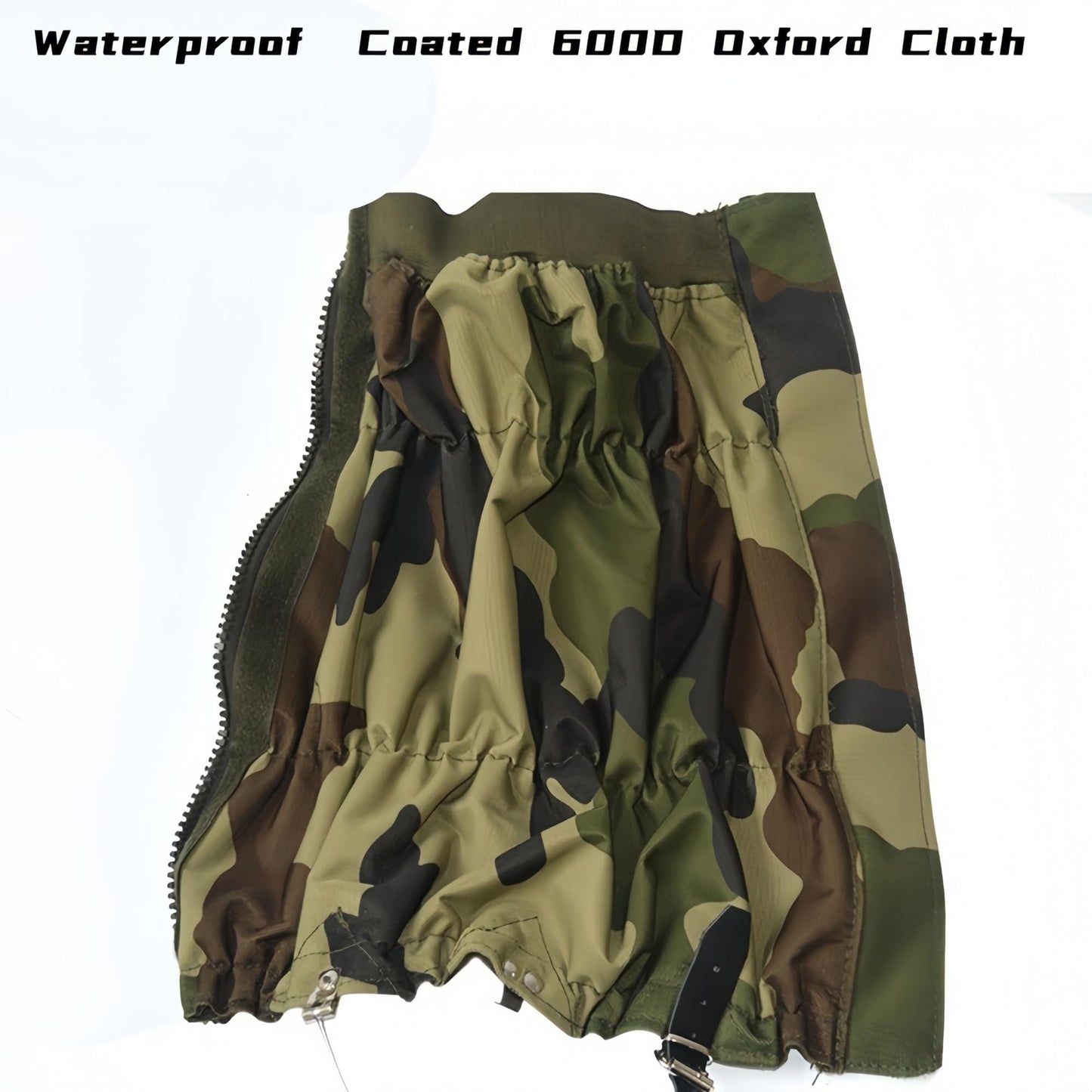 Adjustable Snake Gaiters for Men & Women, Camo Snake Proof Boot Gators, Snake Bite Protection Guards Chaps, Waterproof Leg Gators for Hiking, Hunting, Snow, Snowshoeing, Rattlesnake