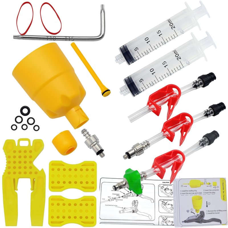 CYCOBYCO Bike Brake Bleed Kit for SRAM DB4 DB6 DB8 Maven Motive Series, Mineral Oil Hydraulic Disc Brake Bleeding Tool Set for MTB & Road Bicycles