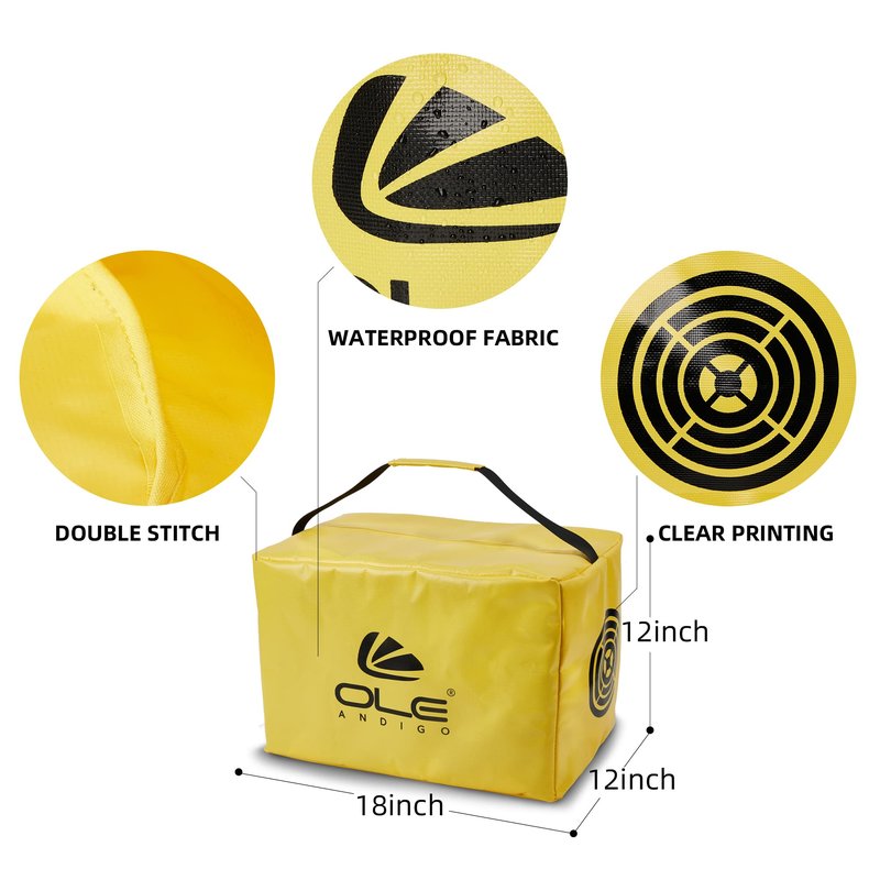 Golf Impact Bags Cube Smash Bag-OLE ANDIGO Seam Reinforcement Golf Impact Bags， Waterproof and Durable Hitting Bag,Golf Swing Trainer for Swing Impact,Golf Gifts for Men