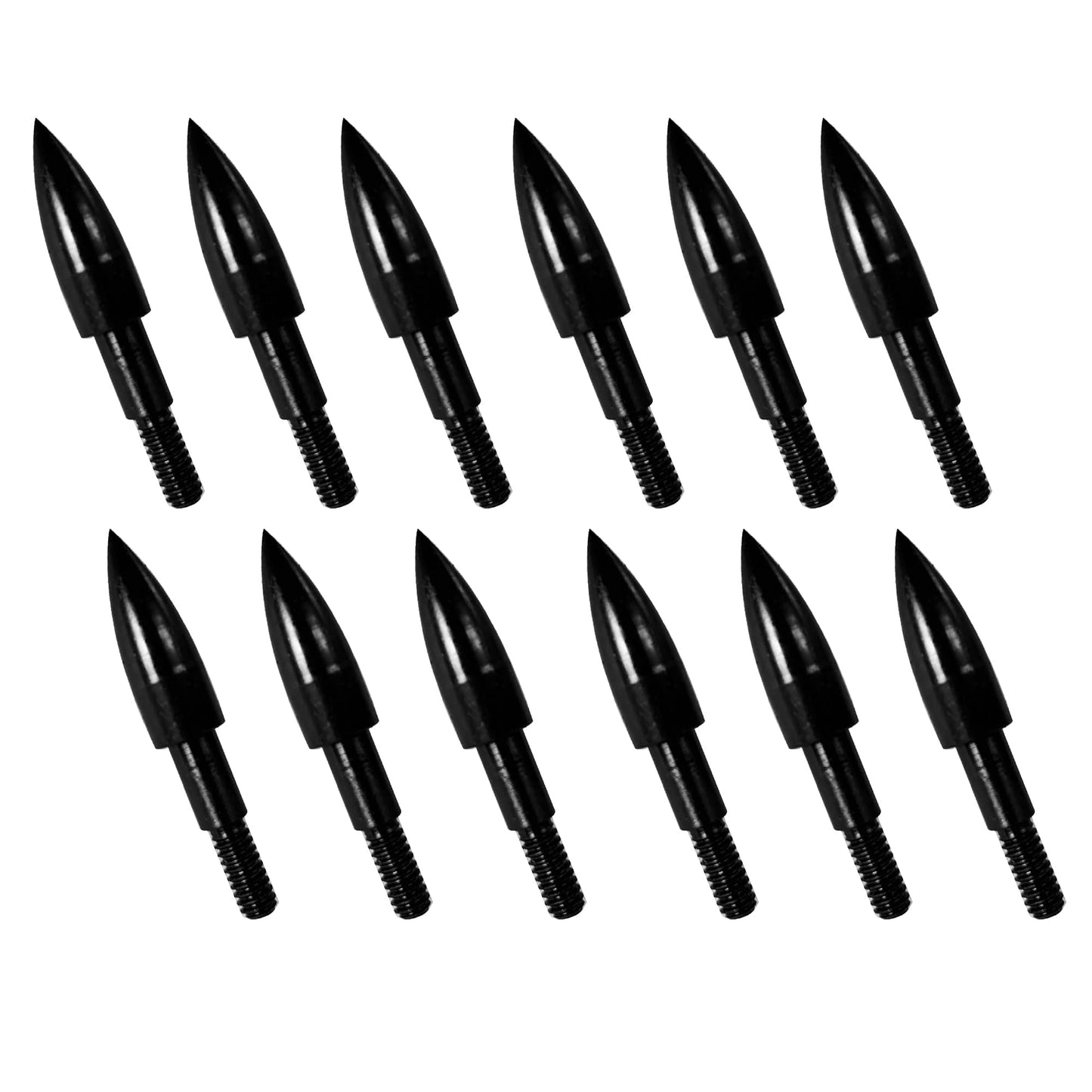 12pcs Archery Arrow Tips 100/125/150/200 Grain Field Tips 5/16 Inch Screw in Bullet Points, Archery Target Crossbow Practice Tip for Arrow Recurve Bow Compound Bow, Hunting Bow Arrow Target Practice