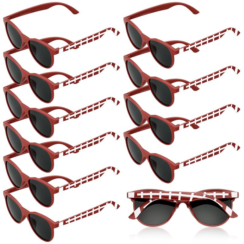Relaxweex 12/24 Soccer Football Volleyball Basketball Softball Baseball Sunglasses Sport Team Gift Party Favors Bags Stuffers(Football,12)