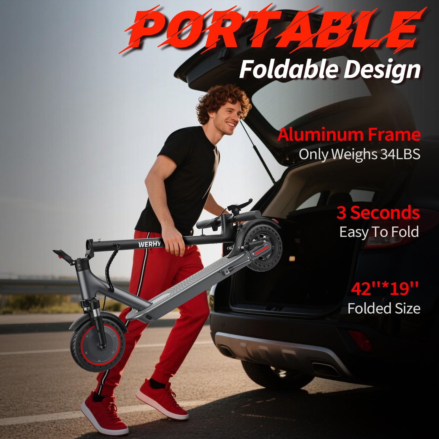 Electric Scooter, 350W Powerful Motor,8.5" Solid Tyre,19 Mph Top Speed,12 Miles Long Range, Lightweight Foldable E-Scooter with EABS & Drum Brake