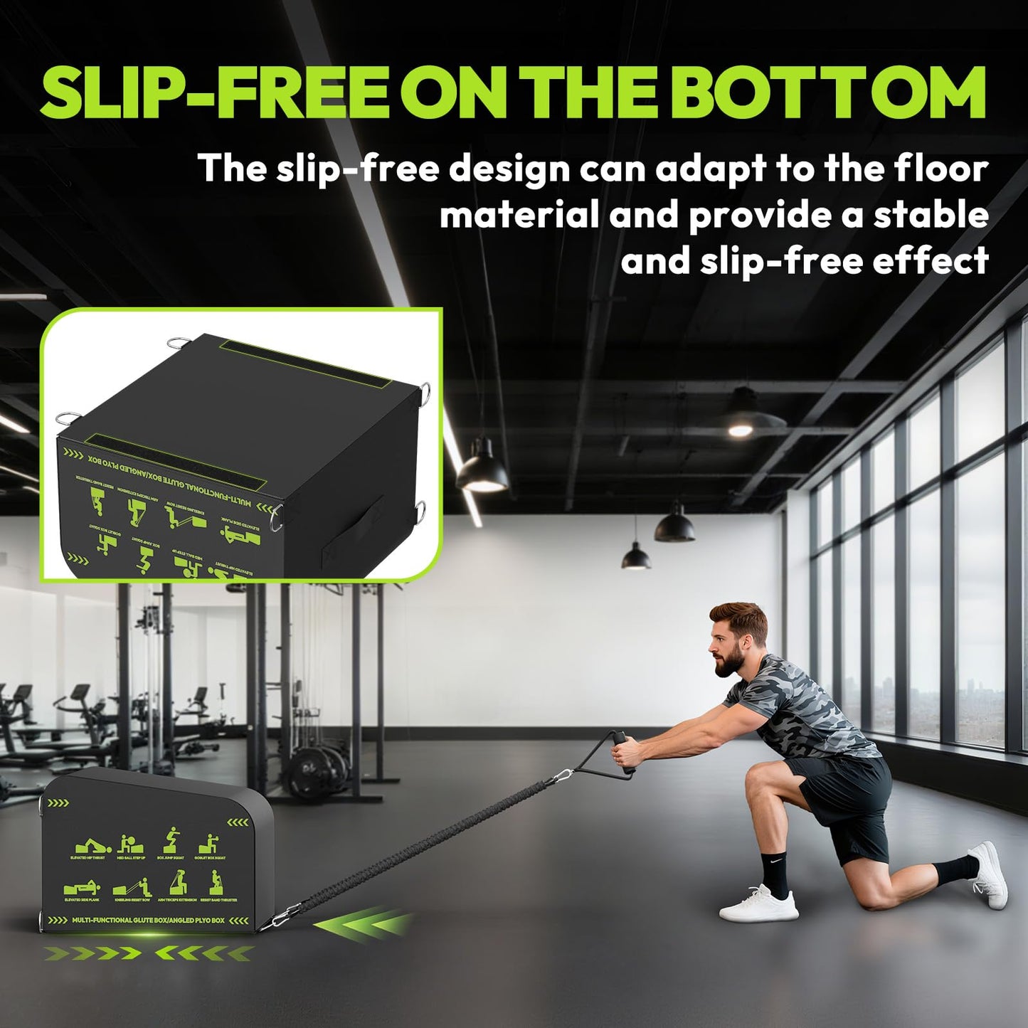 HANDBODE Hip Thrust Bench Included 6ft Barbell & 160lb Weight Plates