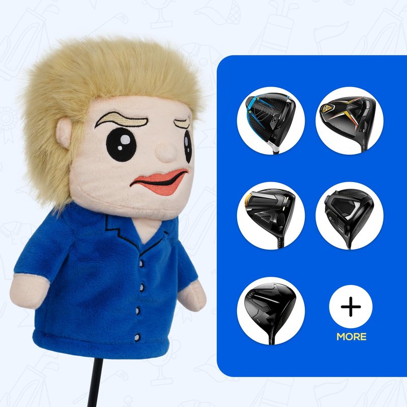 Craftsman Golf Funny Plush Driver Cover Headcover Protector Gifts for Men Bearded Caddy