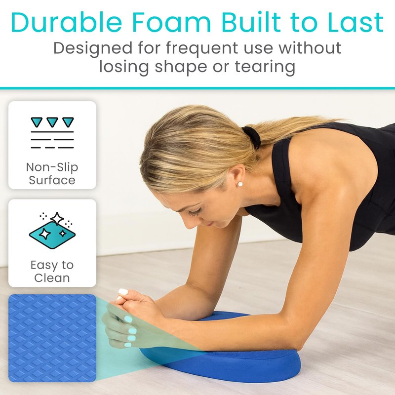 Vive Balance Pad (2 Pack) - Physical Therapy Foam Stability Trainer - Non-Slip Wobble Cushion for Exercise, Rehabilitation, Workouts, Yoga, Core Strength, Pilates - Device for Women, Men & Kids