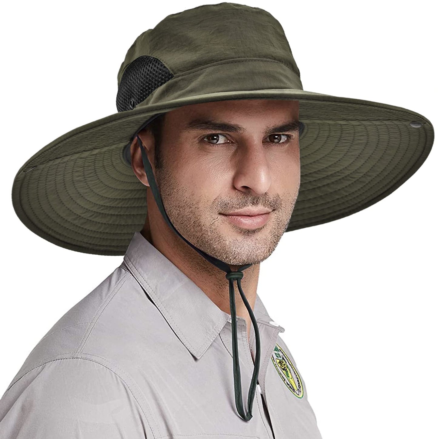 Wide Brim Fishing Sun Hat for Men Women, UPF 50+ Waterproof Bucket Boonie Hat Hiking Camping Safari Garden Beach