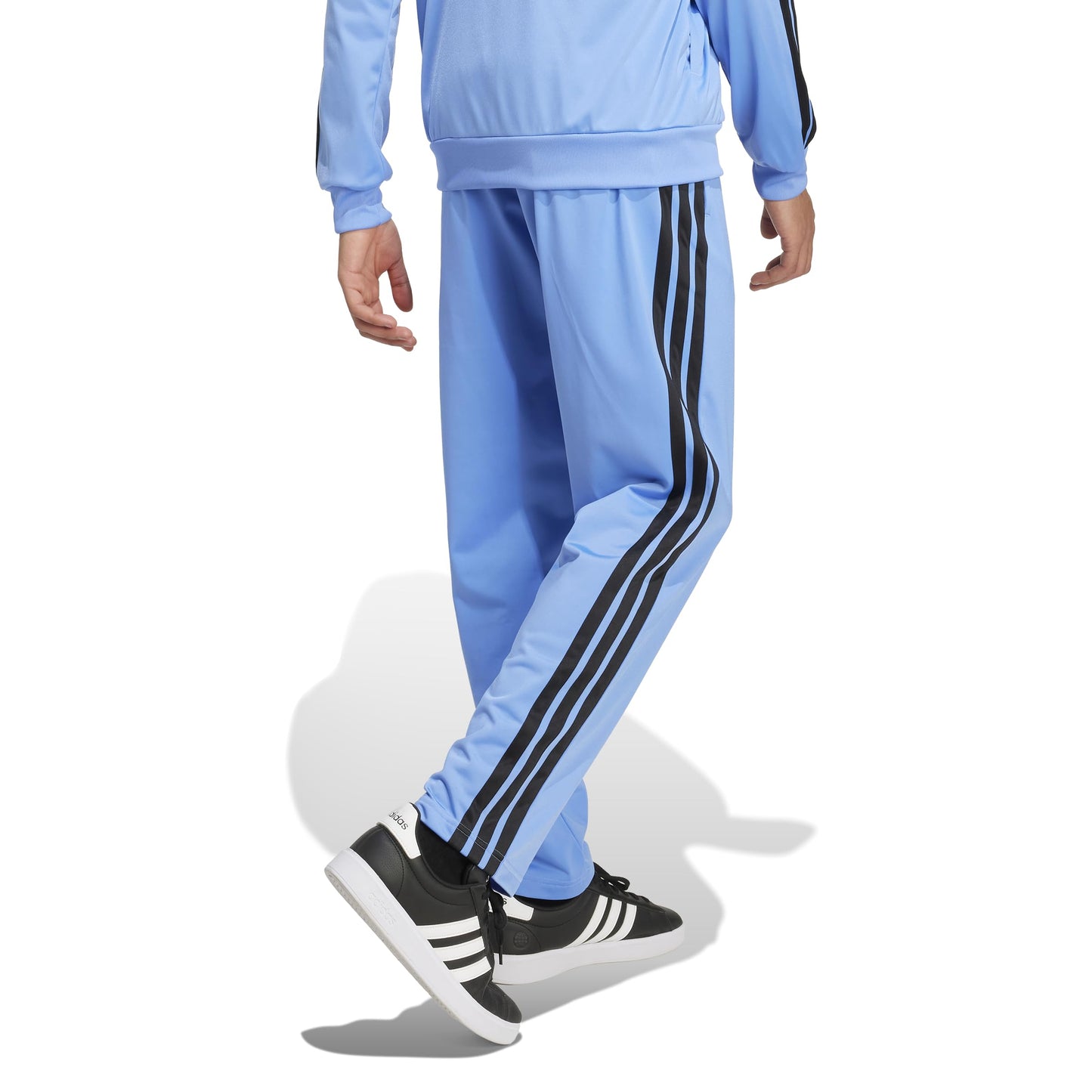 adidas Men's 3-Stripes Tricot Opem Hem Track Pants, Blue Fusion, X-Large