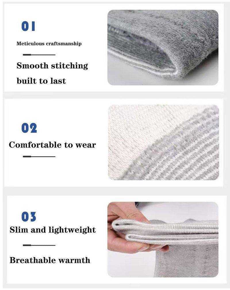 Sieafan Bamboo Knee Compression Sleeve - Bamboo Knee Sleeves for Men Women - Anti-Slip Compression Knee Sleeve - Elastic Sport Warm Knee Brace (Gray, X-Large)