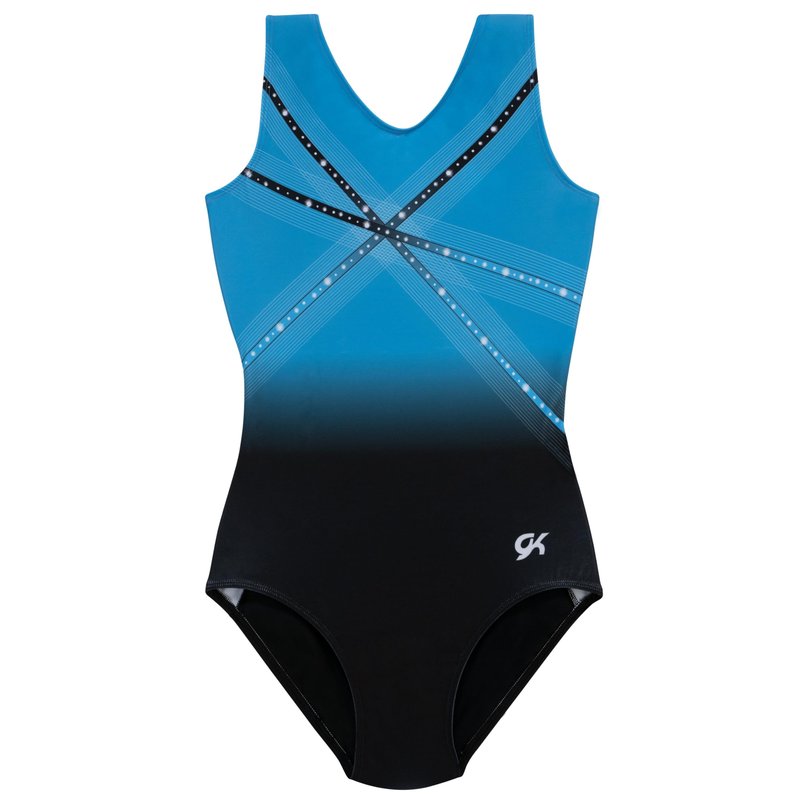 GK Glitz & Glam Gymnastics Leotard - Adult Small,blue