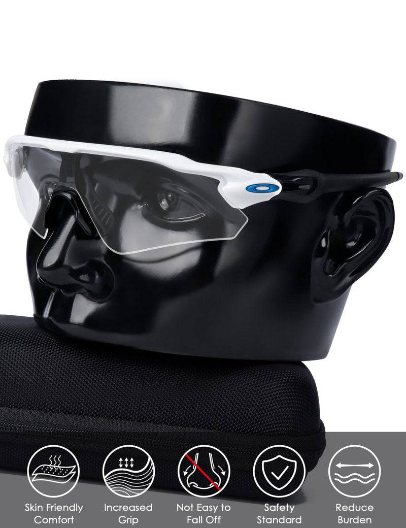 BLAZERBUCK Replacement Sock Kits Earsocks & Nosepieces for Oakley Radar EV Series Sunglasses - Black