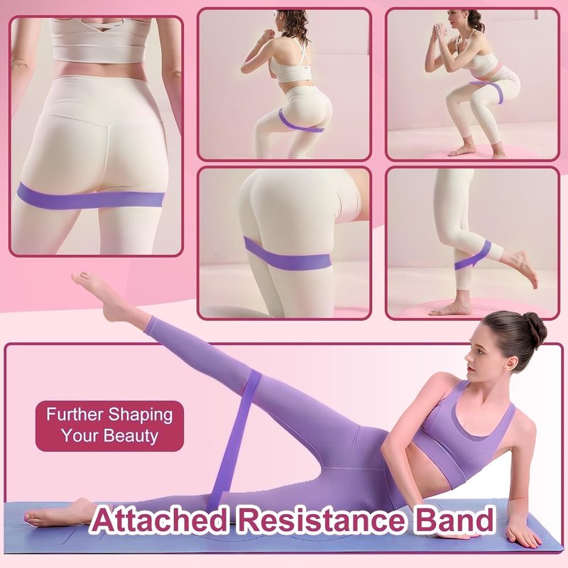 ZADBP Thigh Trainer [2026 Upgraded], 12-80LB Thigh Exerciser, LED Pelvic Floor Exercise Devices, 360° Inner Thigh Exerciser, Thigh Hip Trainer Kegel Excerciser with 50LB Resistance Band