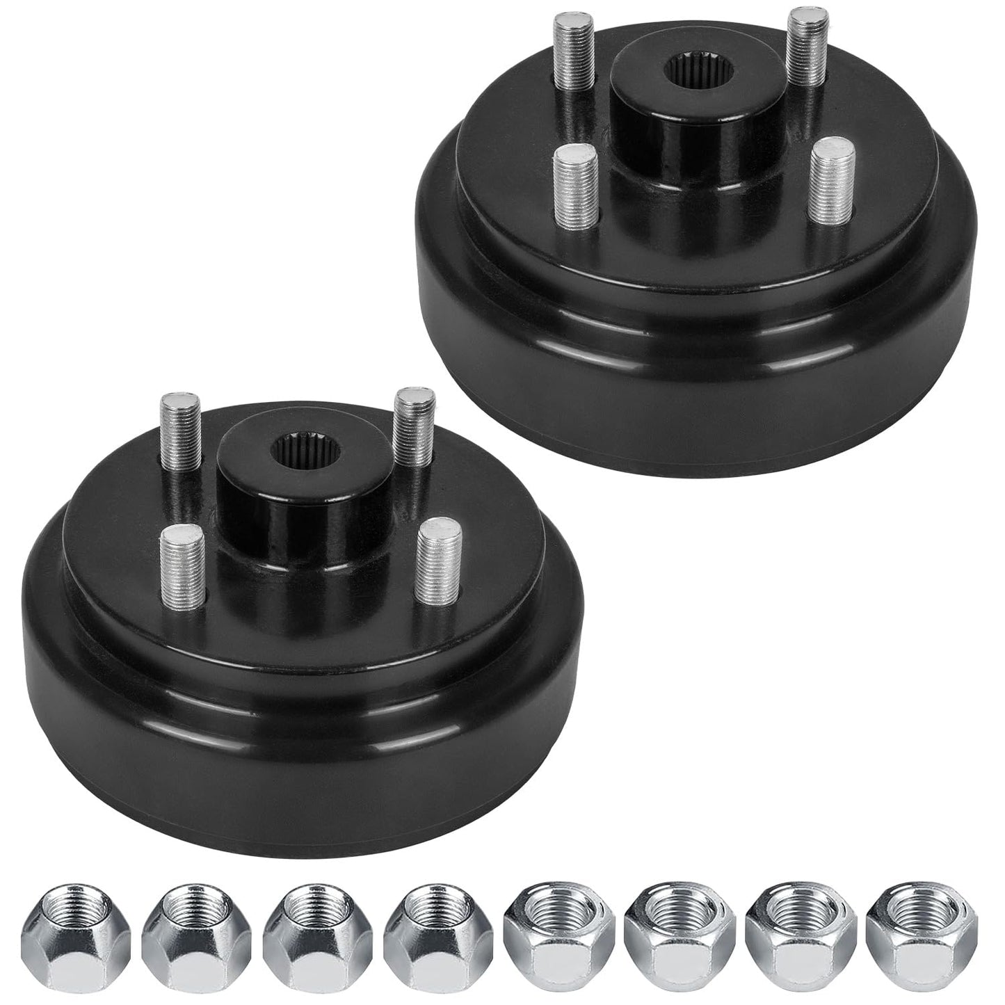 RANSOTO Golf Cart Brake Drum Hub Compatible with 1982-UP EZGO TXT Electric, 1982-1993 2-Cycle Gas Models Replaces 19186G1P 19186-G1P 17082-G2 17298-G1 Pack of 2