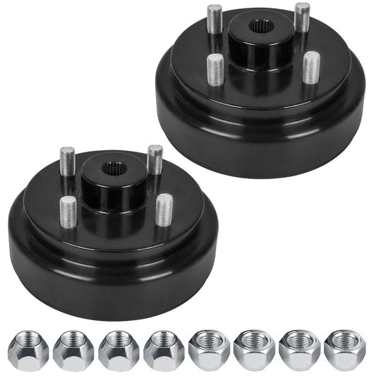 RANSOTO Golf Cart Brake Drum Hub Compatible with 1982-UP EZGO TXT Electric, 1982-1993 2-Cycle Gas Models Replaces 19186G1P 19186-G1P 17082-G2 17298-G1 Pack of 2