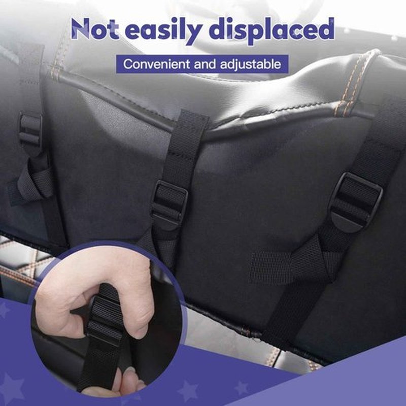 NOKINS Golf Cart Diamond Seat Covers Kit, Fit for EZGO TXT 1994-2013/EZGO RXV OEM Standard Front Seat Cushion, Golf Cart Vinyl Seat Cover, No Nails Required (Black and Brown Stitching)