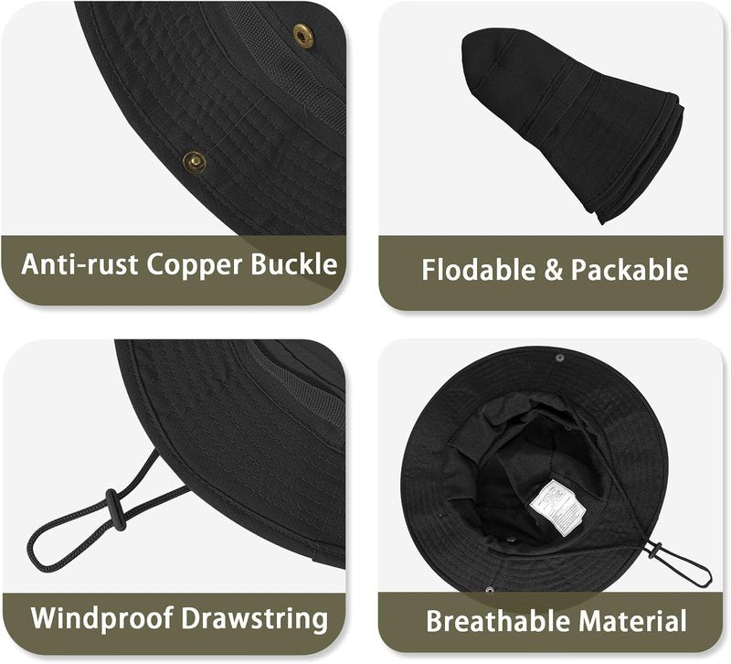 Sun Hats for Men & Women - UPF 50+ UV Protection Bucket Hat for Fishing, Hiking & Beach | Boonie Style