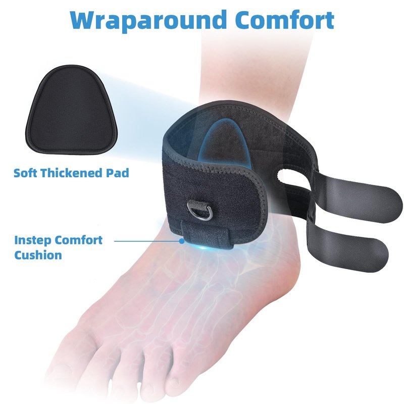 Tenbon AFO Foot Drop Brace for Walking with Shoes & Sandals, Adjustable Dorsiflexion Assist Support for Improved Gait, Lightweight Drop Foot Orthosis for Daily Recovery, Fits Left or Right Foot