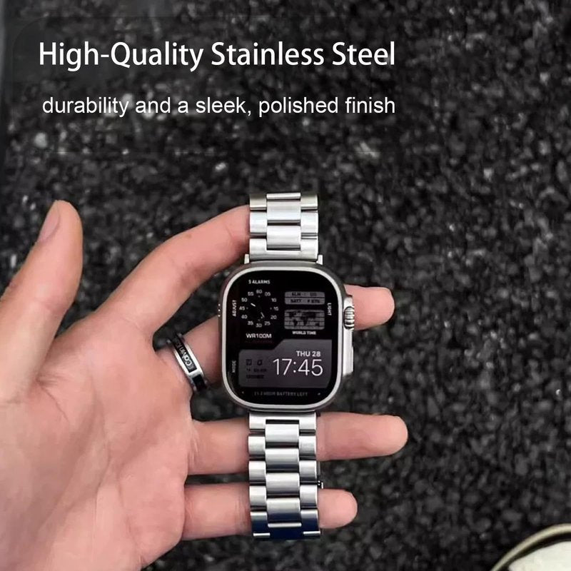 Lamshaw Compatible for Amazfit Helio Bands, Quick Release Stainless Steel Metal Replacement Straps Compatible for Amazfit Helio Fitness Tracker Wristband (Silver)