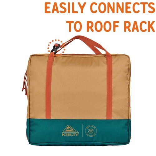 Kelty Camp Galley – Camp Kitchen Organization Kit, Pockets, Compartments for Outdoor Cooking Essentials, Plastic, DULL GOLD/DEEP TEAL