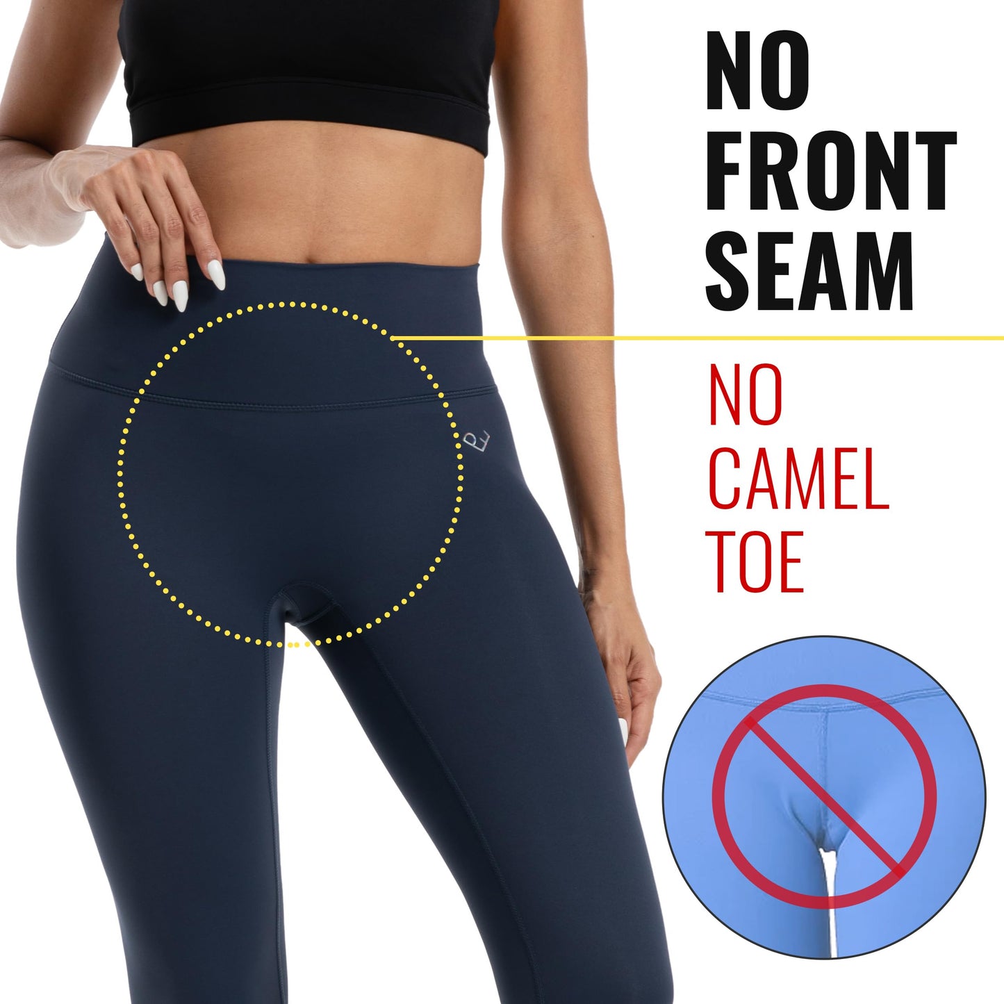 PaletteFit High Waisted Workout Leggings for Women, Buttery Soft Yoga Pants, 7/8 Length Leggings with Hidden Pocket (Black, S)