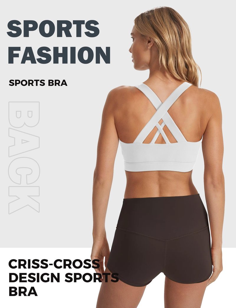 Sports Bras for Women High Support Large Bust, Outdoors High Impact Yoga Wireless Padded Bras Padded Low Back Athletic Sleep Workout Strappy Racerback Sports Bra