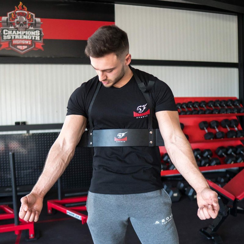 ARMAGEDDON SPORTS Premium Arm Blaster Biceps Isolator + Bonus Weight Lifting Straps, Heavy Duty Bicep Blaster Curl Support Muscle Builder for Triceps/Biceps Workout, Build Bigger Arms