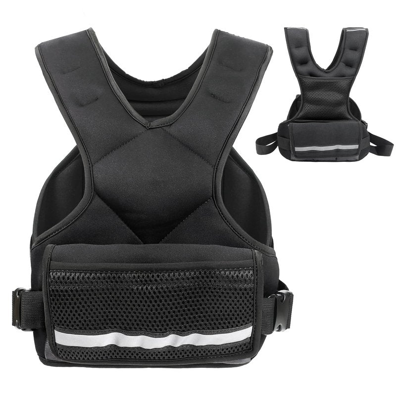 Weighted Vest Men & Women, 5lb/10 lb Adjustable Weighted Vest with Reflective Stripe, for Workout, Strength Training, Running, Fitness, Muscle Building, Weight Loss,Weightlifting
