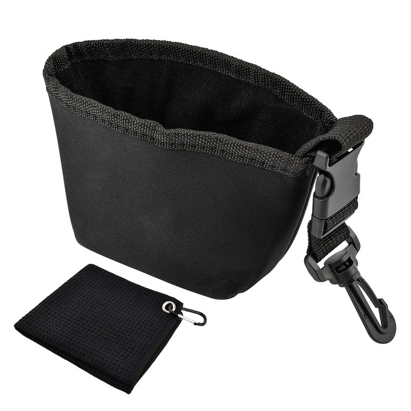 Yuanfenron Golf Club and Golf Ball Cleaning Bag - Cleans Club Grooves, Portable Waterproof Clean Face Tech, Detachable Clip, Quick Dirt & Grass Removal, for Golfers