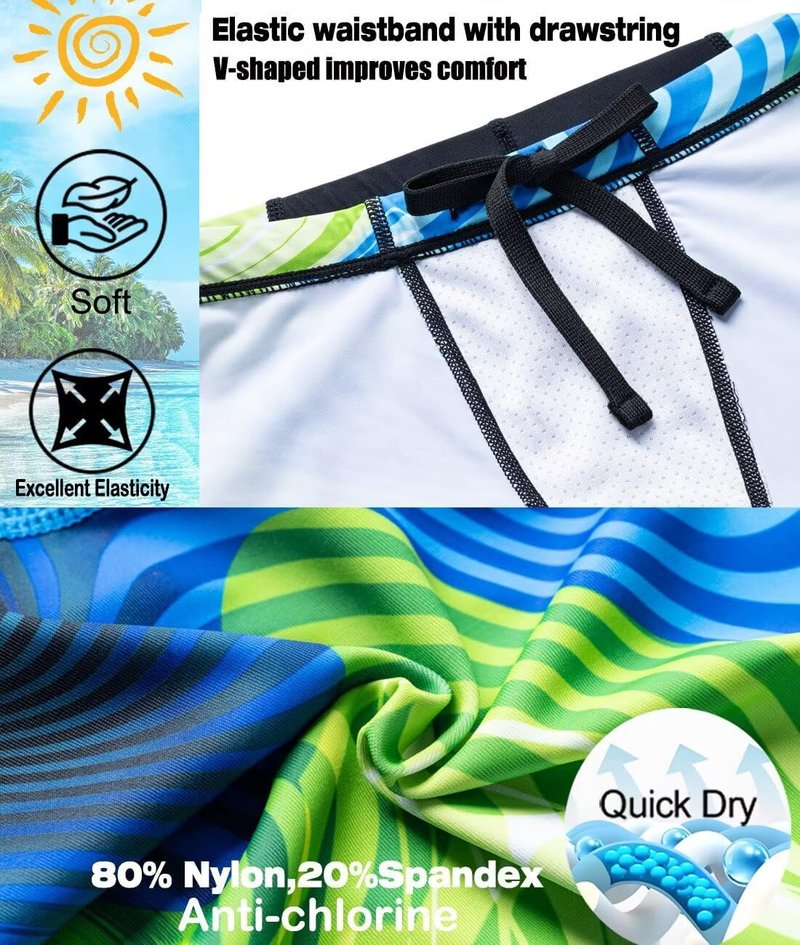 Boys Swim Jammers - Youth Competitive Swim Team Shorts | Athletic UPF 50+ Swimwear