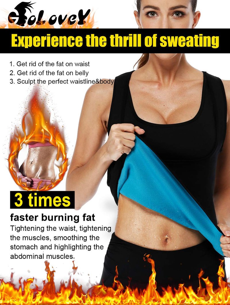 DoLoveY Women Neoprene Sauna Vest Waist Trainer Hot Sweat Slim Corset Body Shaper Workout Tank Top