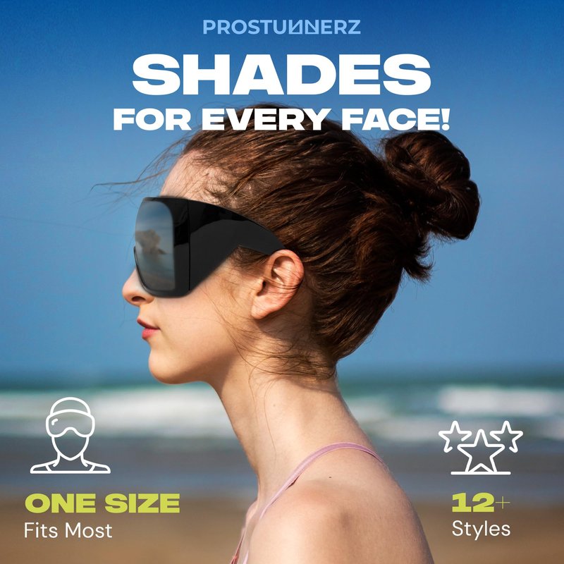 ProStunnerz Oversized Sunlasses (Black/black)