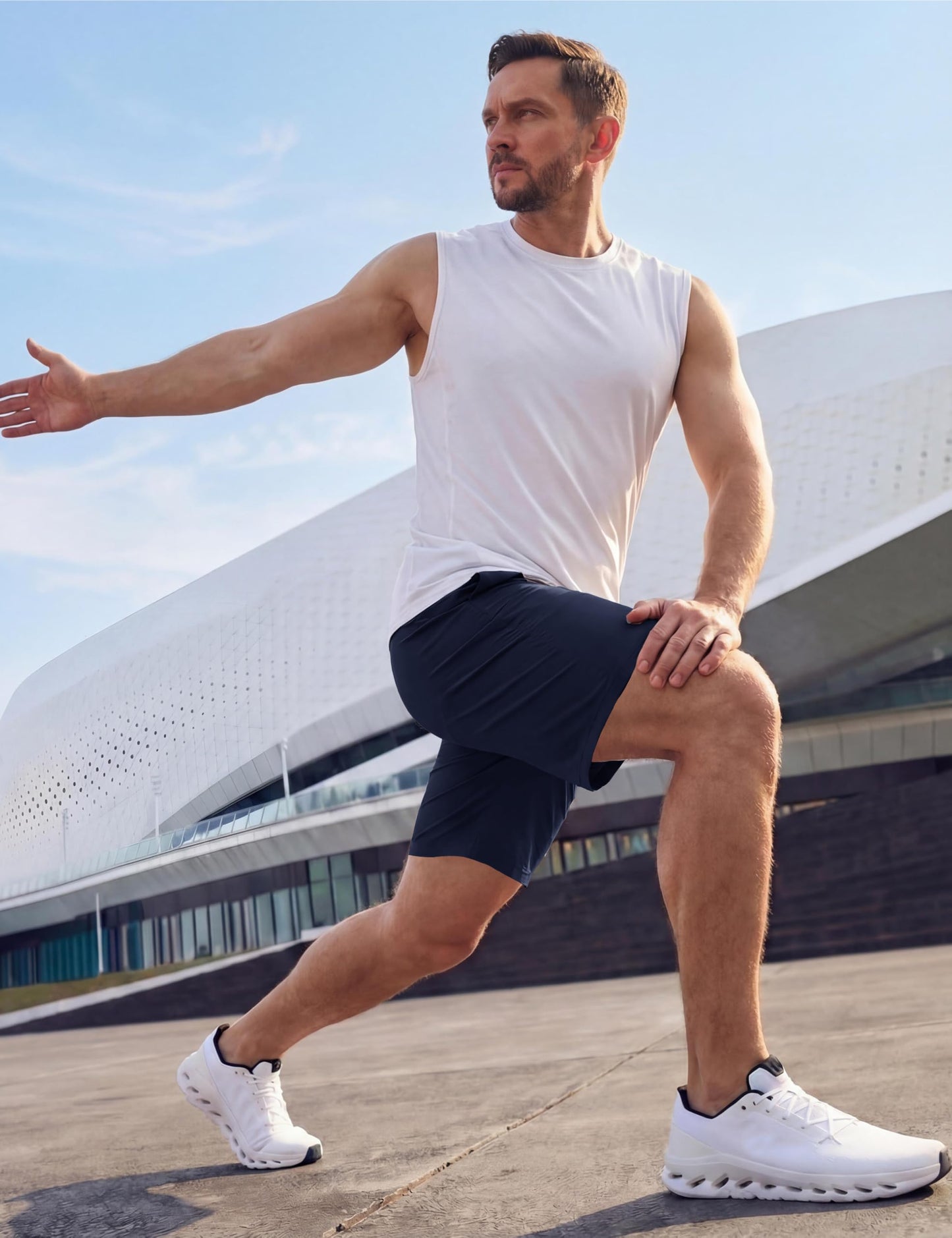 TACVASEN Men 9" Running Shorts Quick Dry Lightweight Athletic Workout Gym