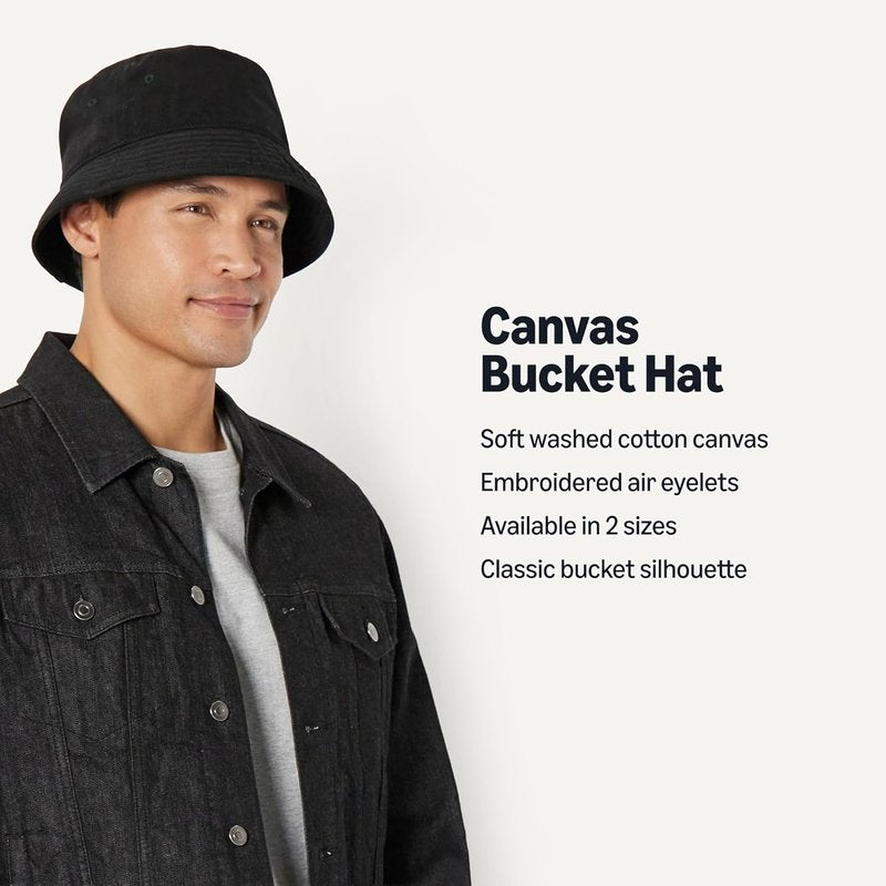 Men's Washed Nylon Bucket Hat - Breathable Air Eyelets | Stylish Outdoor Accessory
